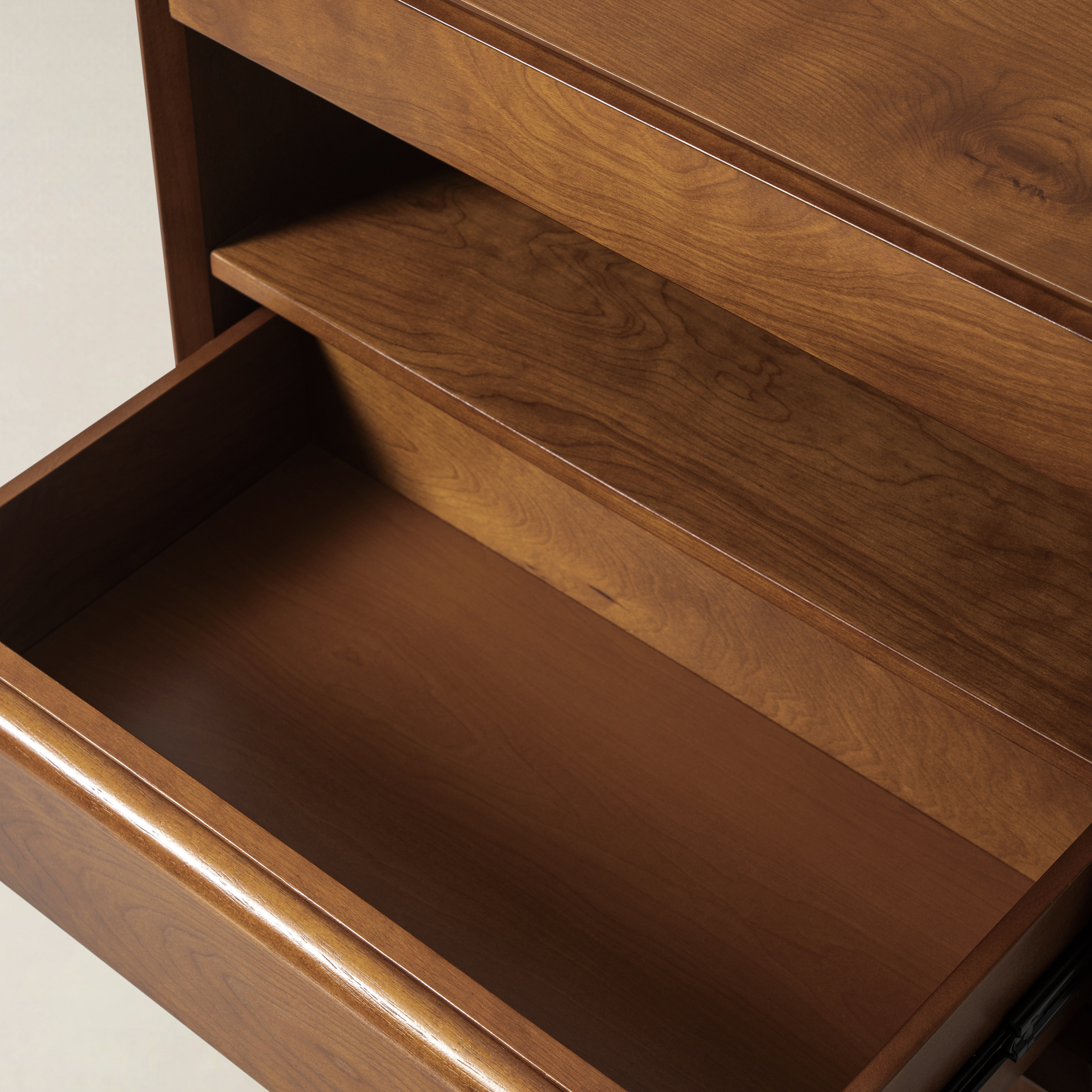 Giralda 2-Drawer Mid-century Modern End Table with Built-In Outlets(Optional Types)
