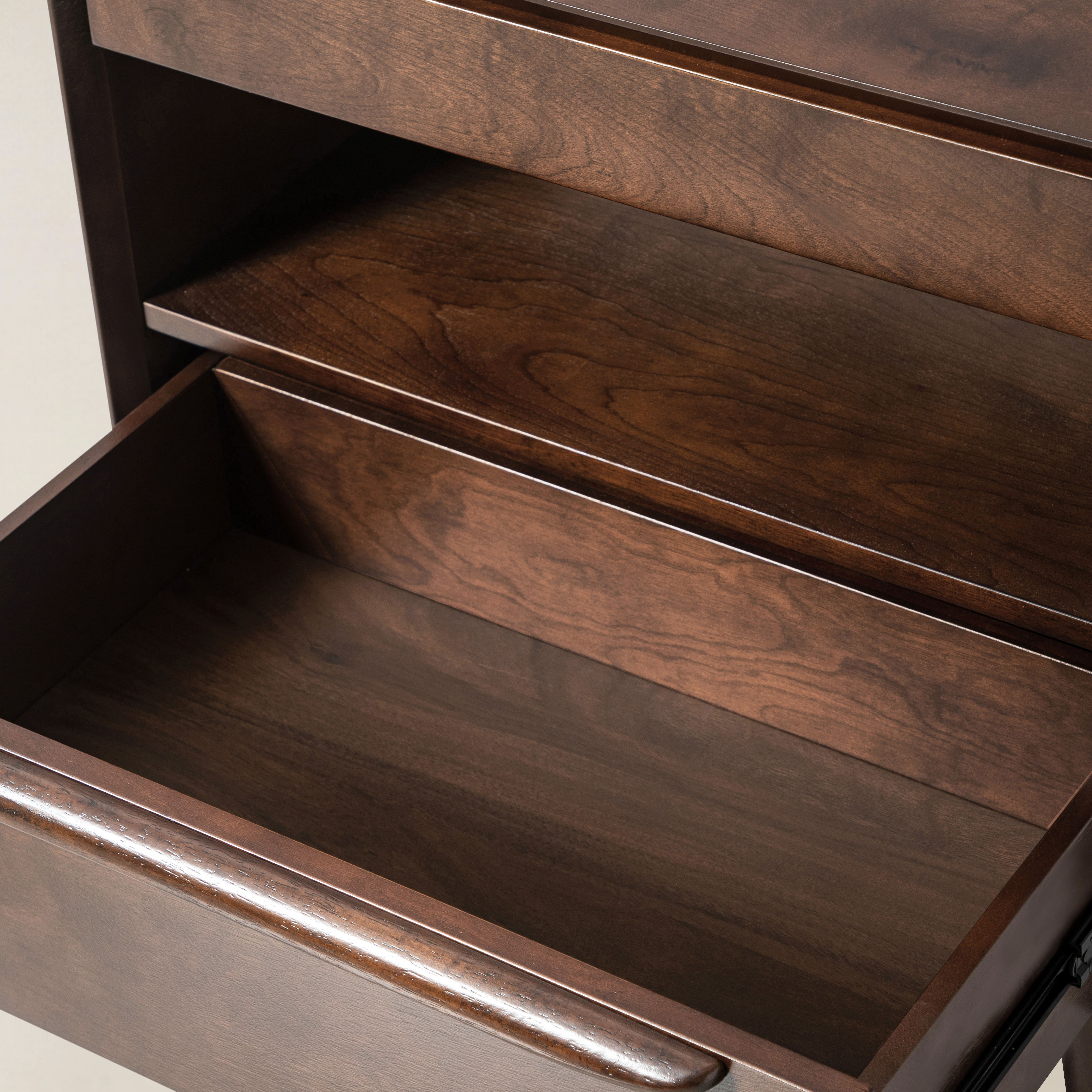 Giralda 2-Drawer Mid-century Modern End Table with Built-In Outlets(Optional Types)