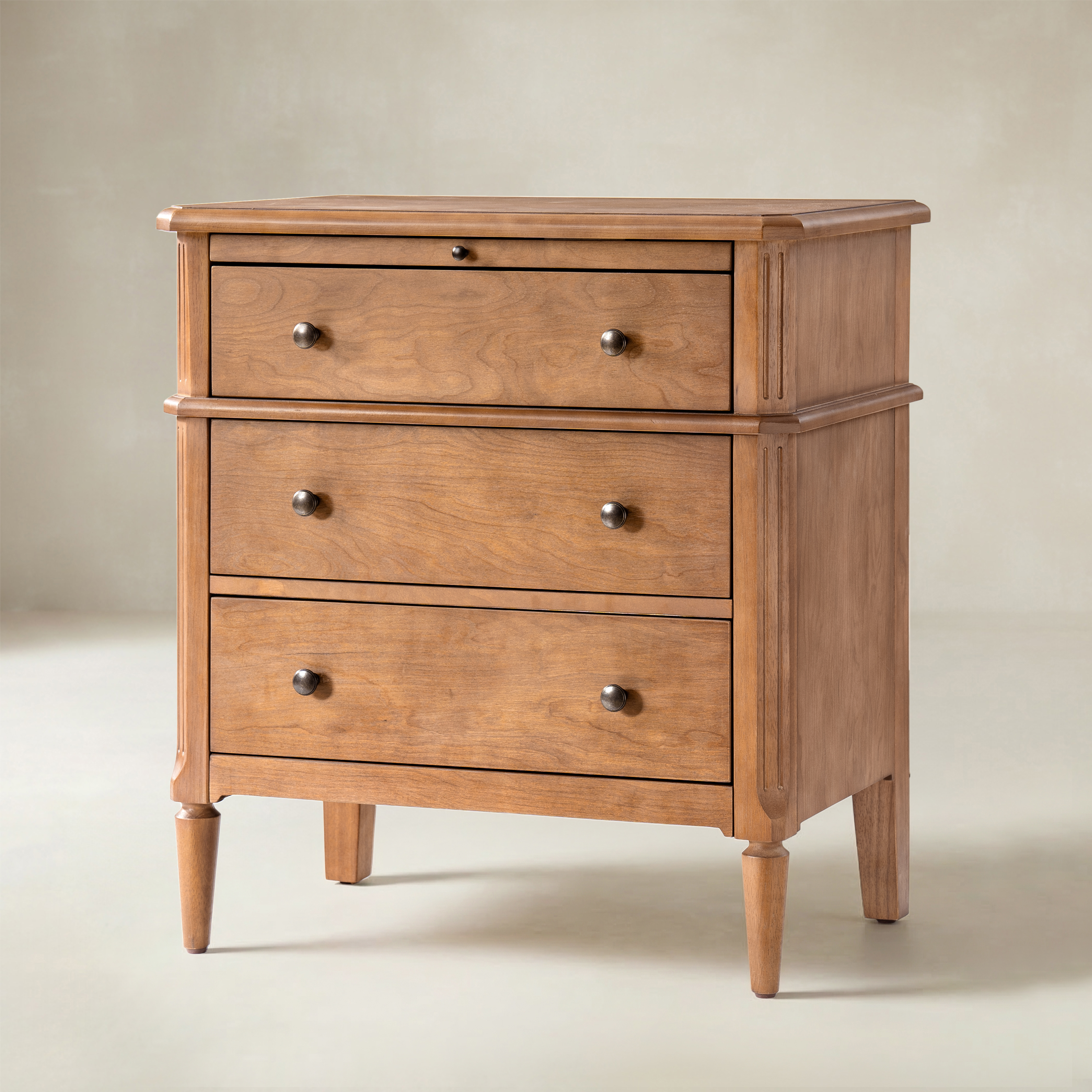 Griselda Transitional 3-Drawer End Table with Hidden Compartment