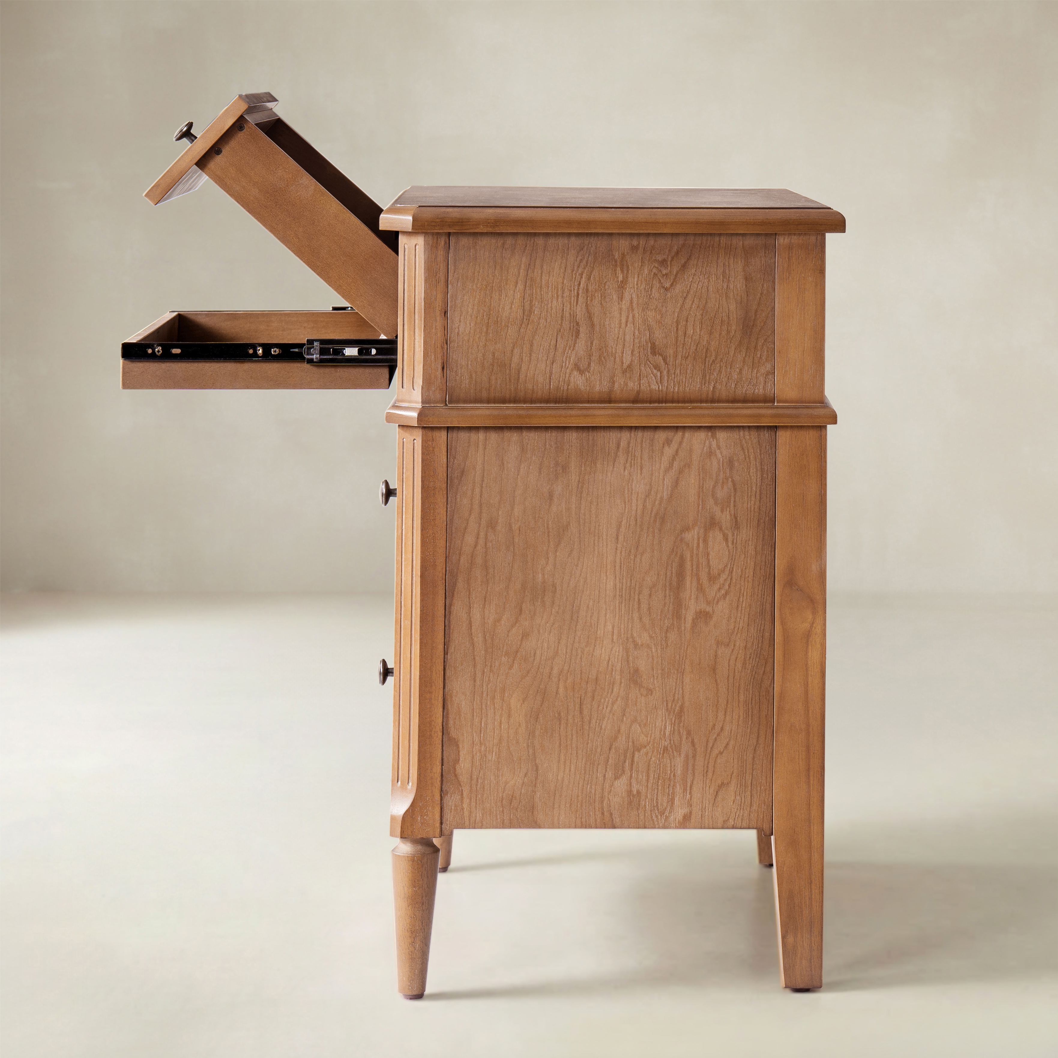 Griselda Transitional 3-Drawer End Table with Hidden Compartment