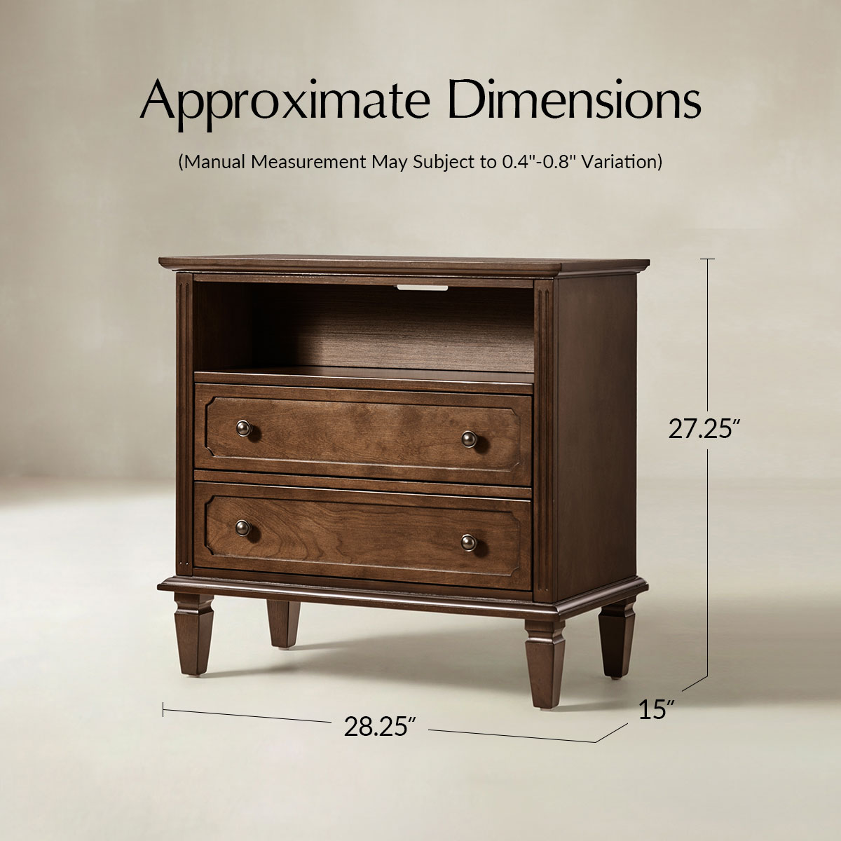 Galatea 2 - Drawer Solid Wood End Table Chest(Optional Types)
