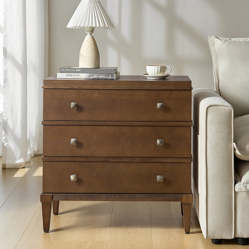 Lorenz Transitional 3-Drawer End Table with Charging Station(Optional Types)