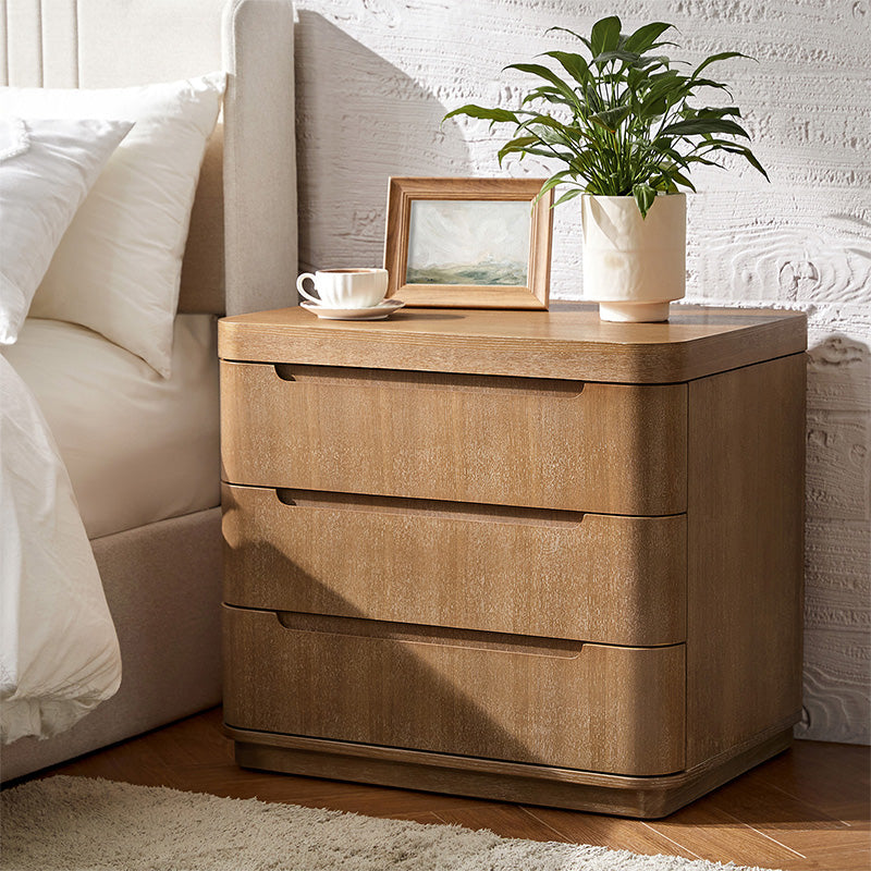 Ravona Large 3-Drawer Nightstand with Hidden Storage(Optional Types)