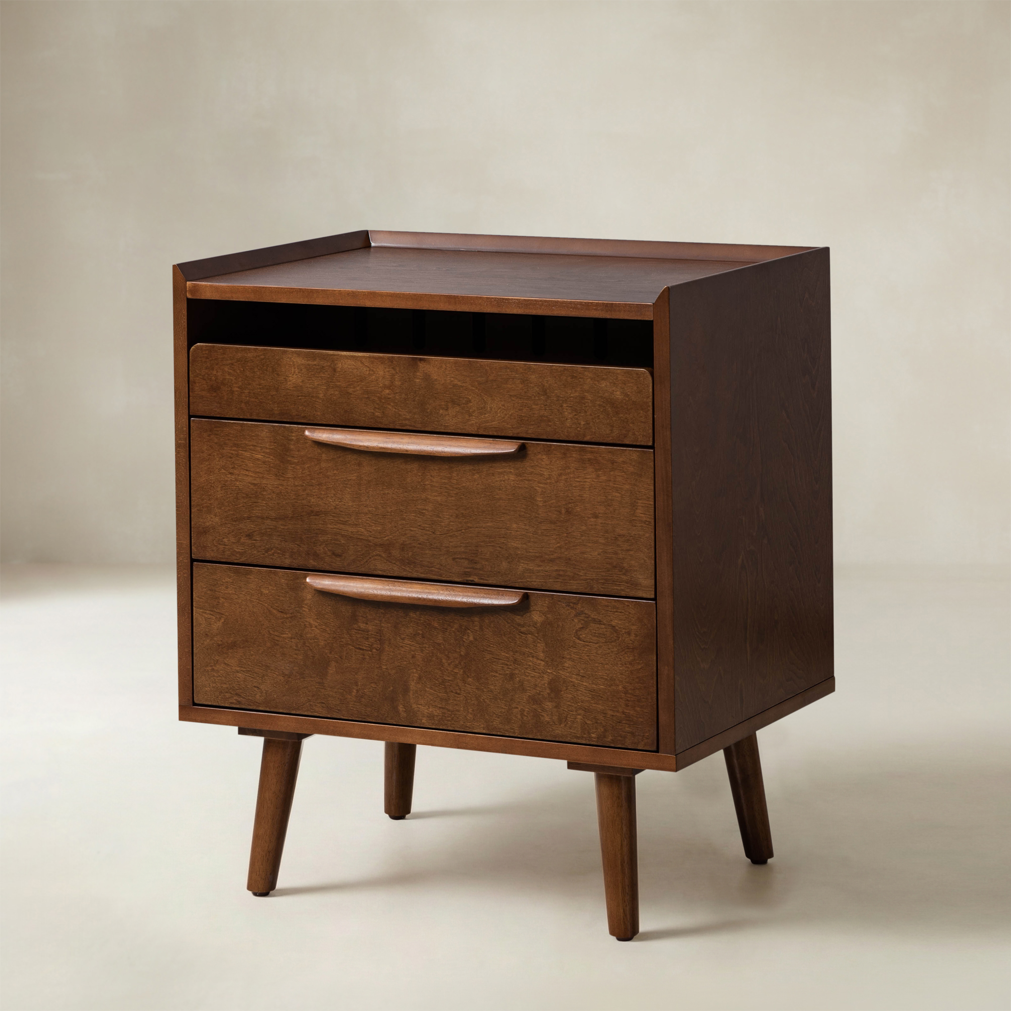 Janet Mid-Century Modern 3 - Drawer End Table(Optional Types)