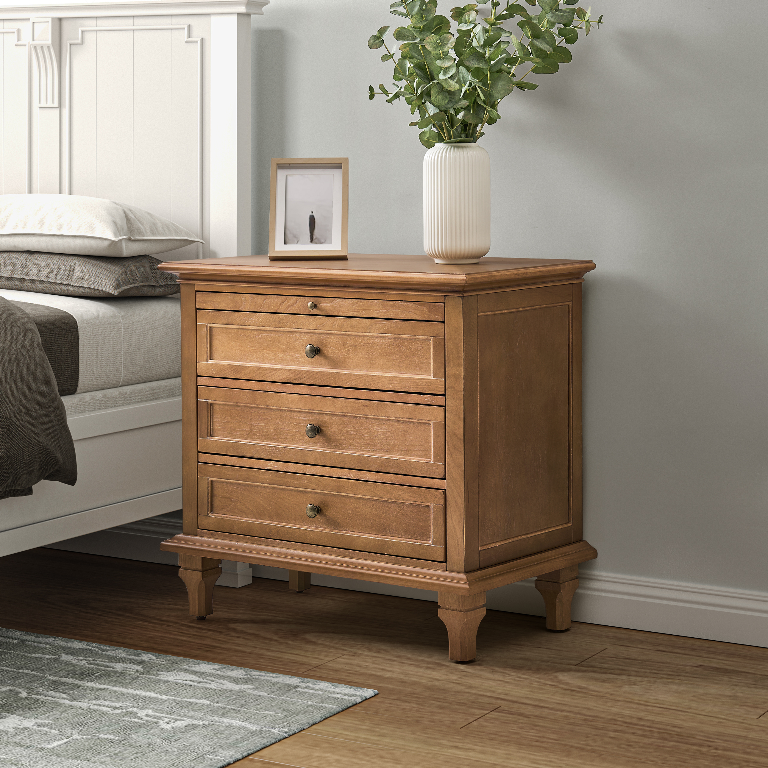 Galatea 3 - Drawer End Table with Built-In Outlets(Optional Types)