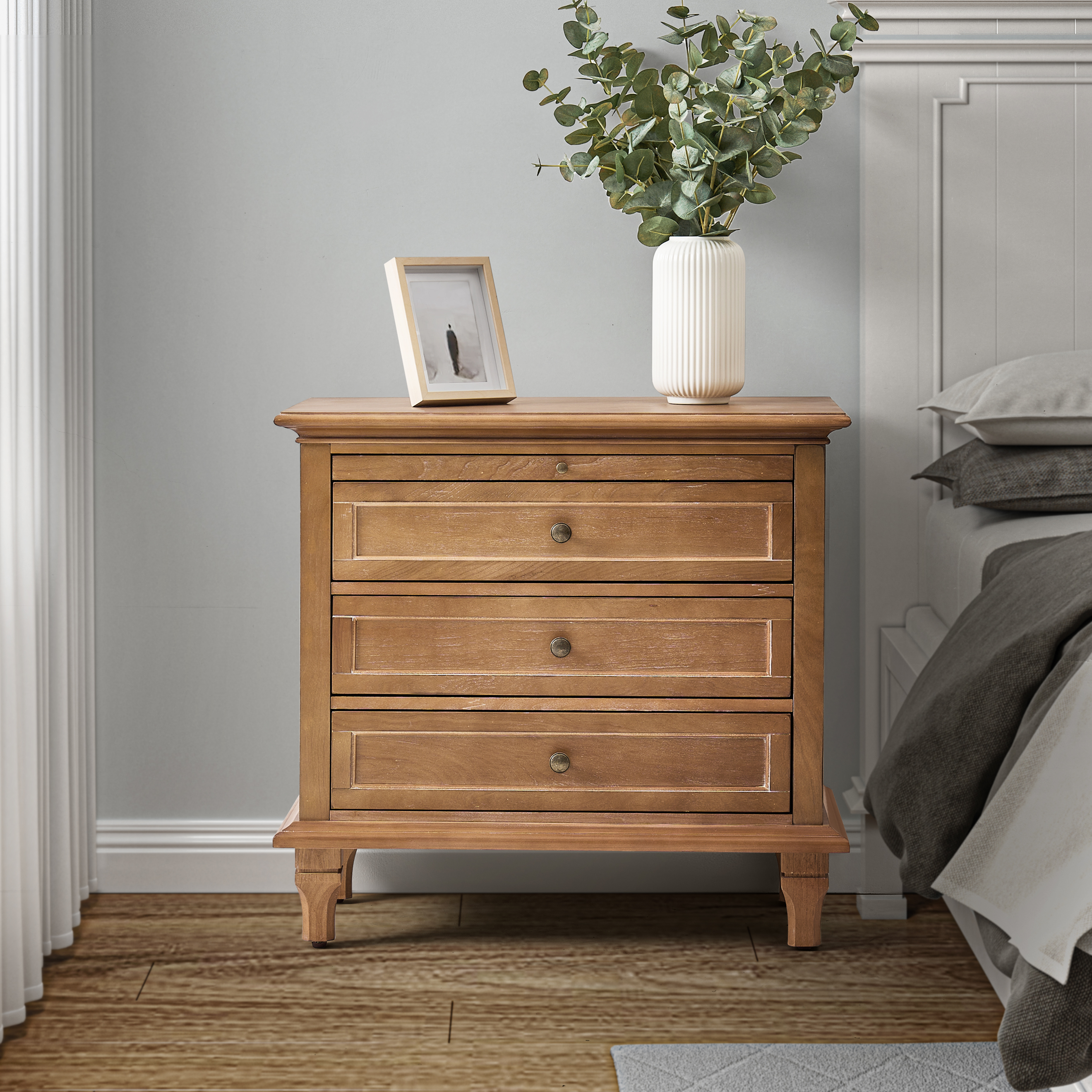 Galatea 3 - Drawer End Table with Built-In Outlets(Optional Types)