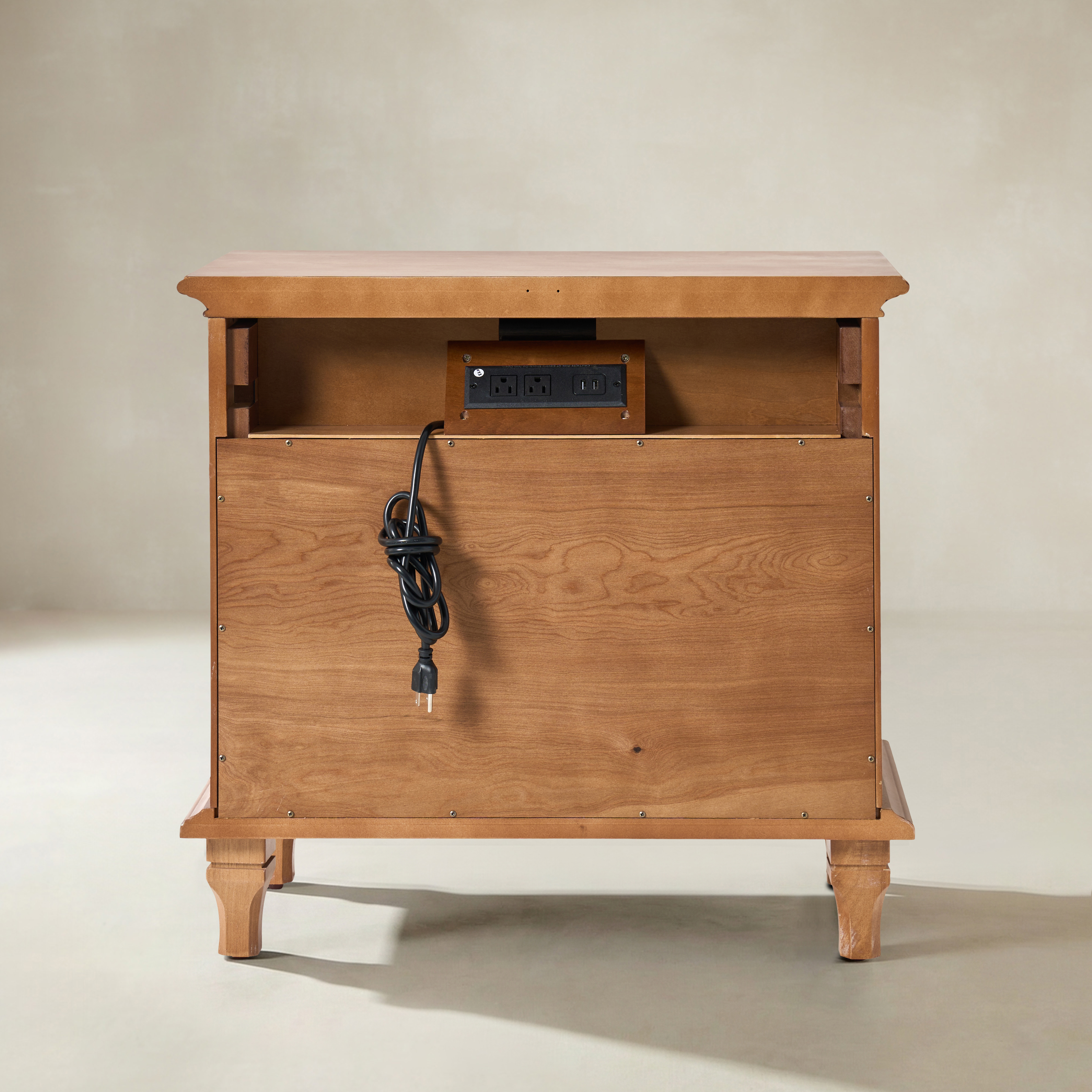 Galatea 3 - Drawer End Table with Built-In Outlets(Optional Types)