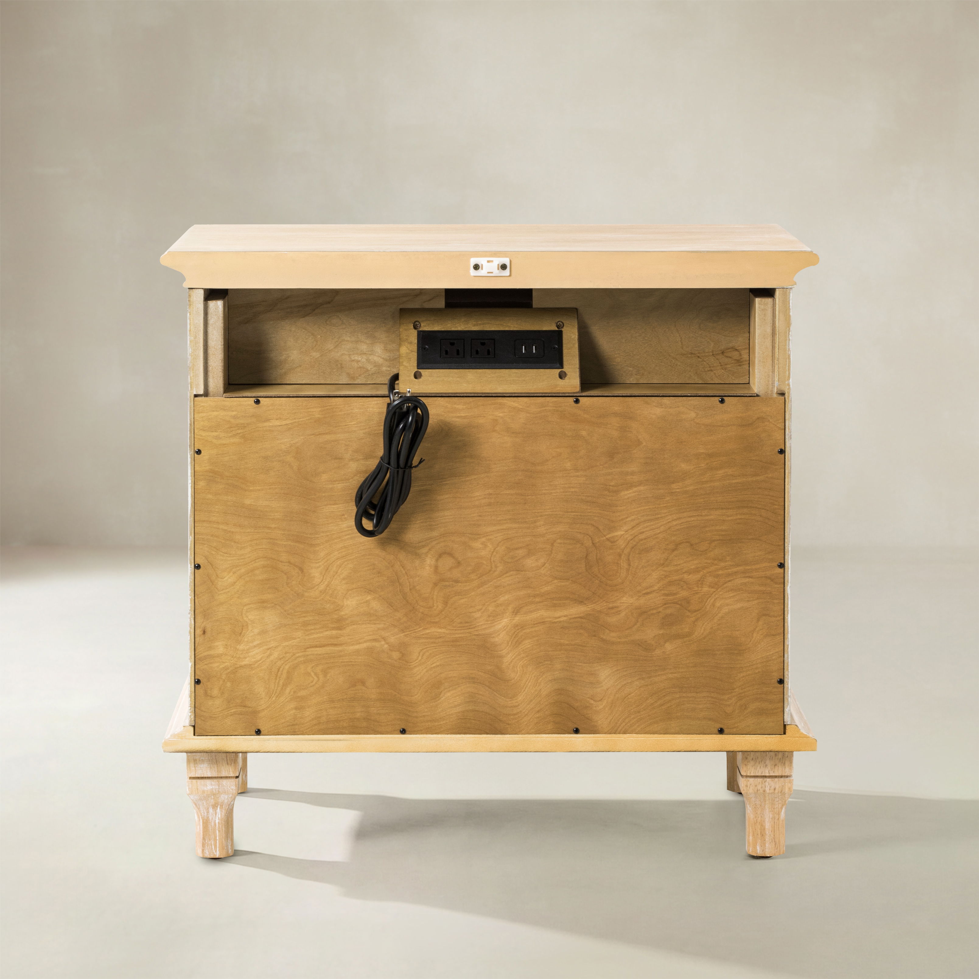 Galatea 3 - Drawer End Table with Built-In Outlets(Optional Types)