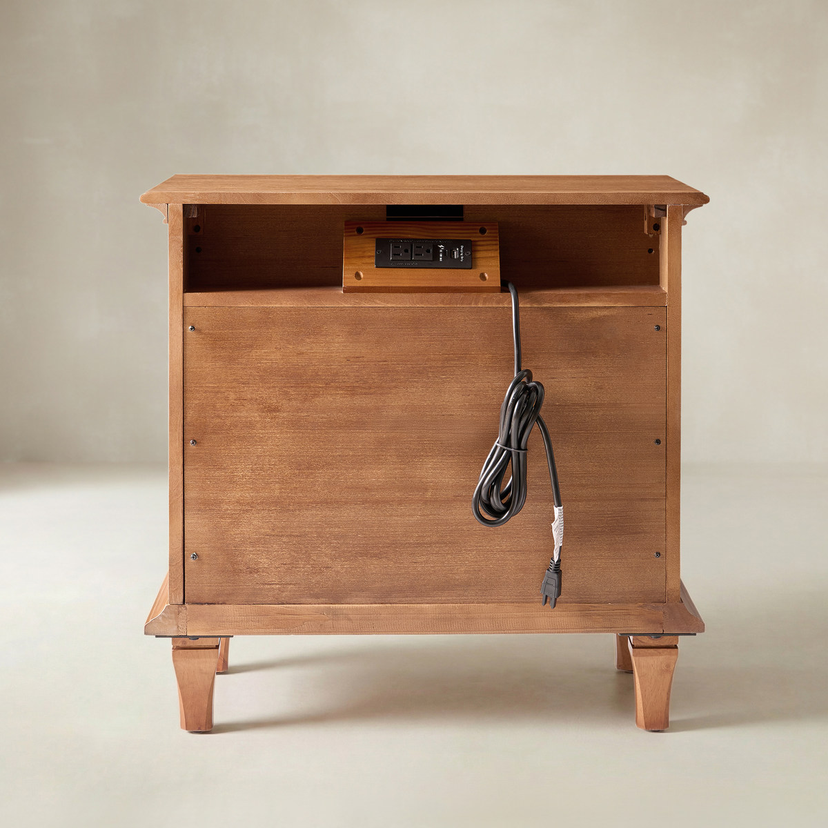 Mornay Transitional Solid Wood 3 - Drawer Nightstand
