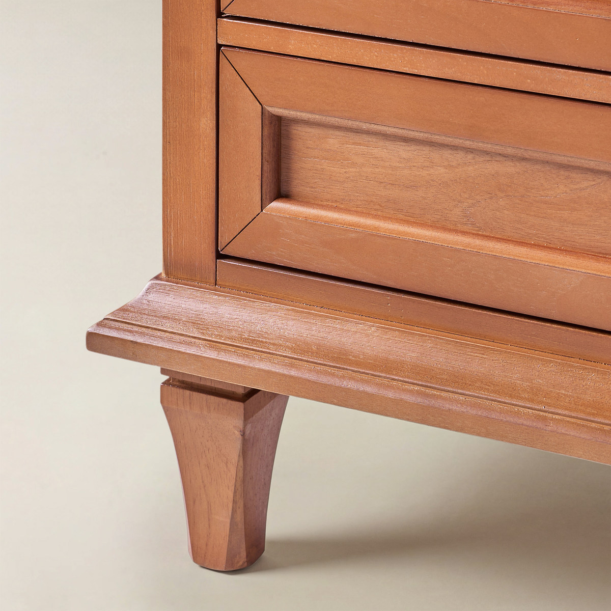 Mornay Transitional Solid Wood 3 - Drawer Nightstand