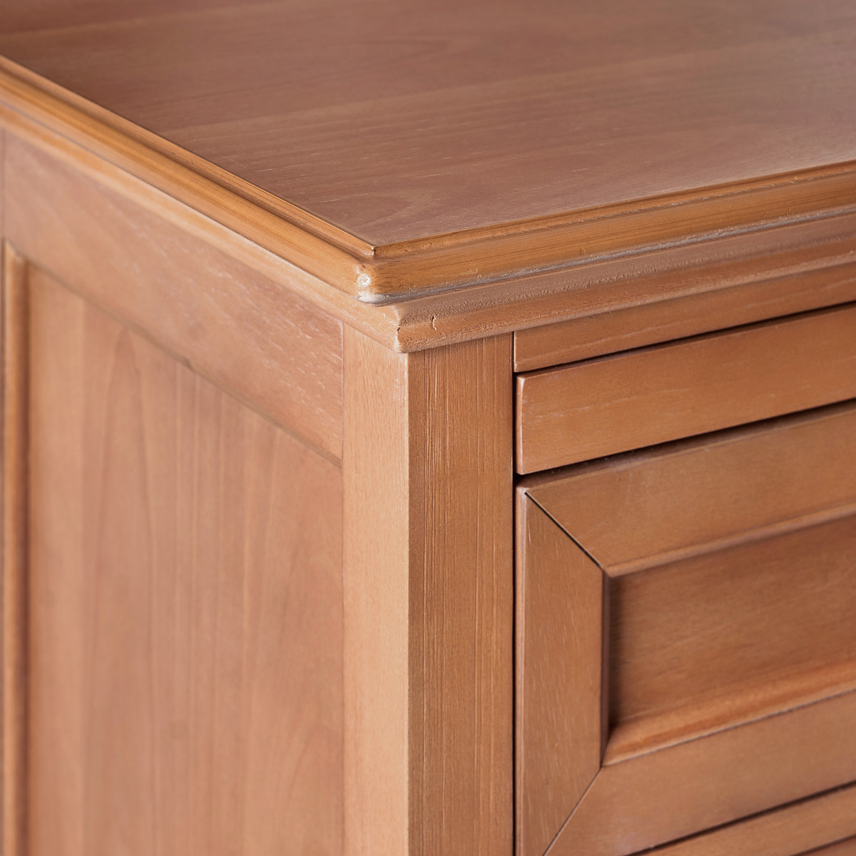 Mornay Transitional Solid Wood 3 - Drawer Nightstand