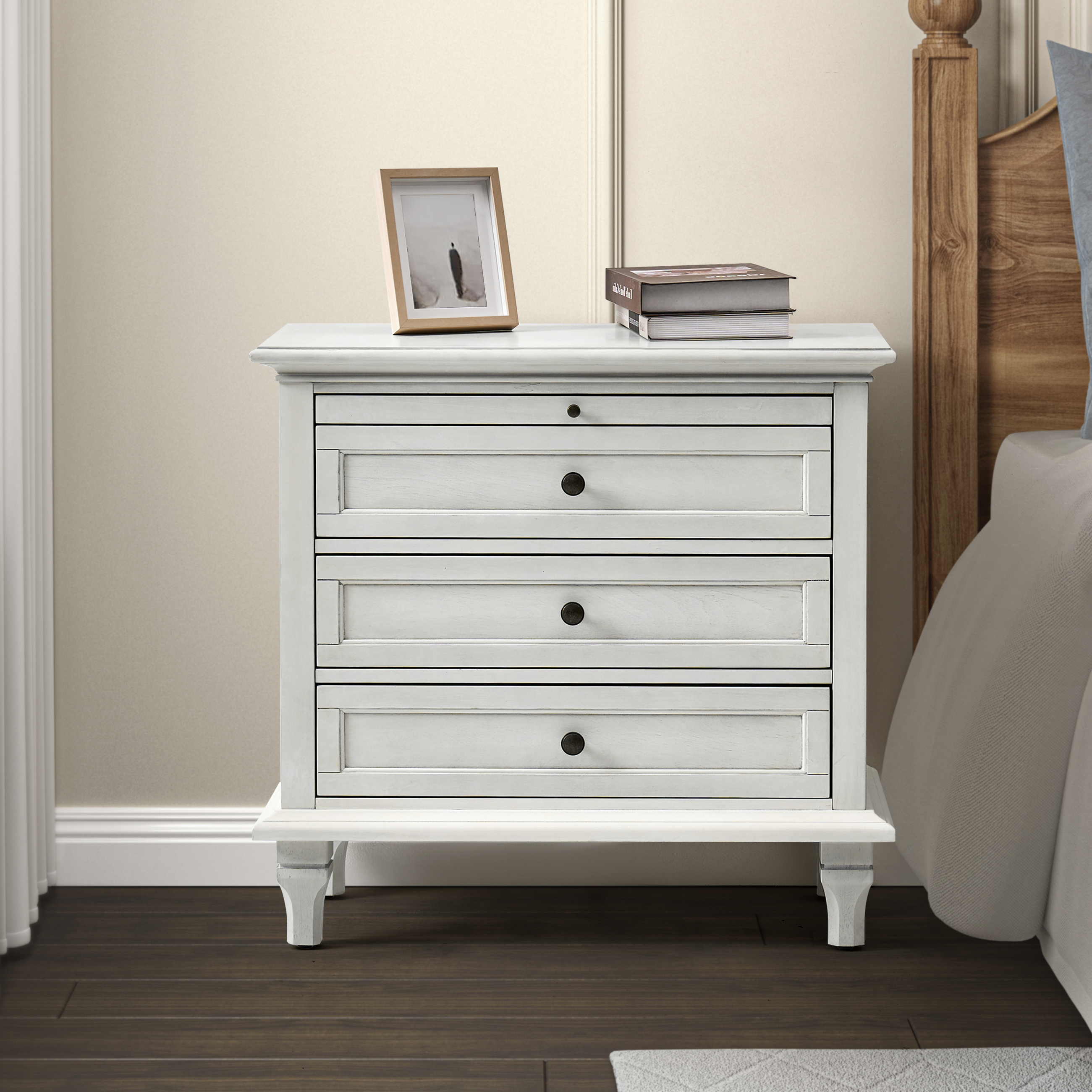 Galatea 3 - Drawer End Table with Built-In Outlets(Optional Types)