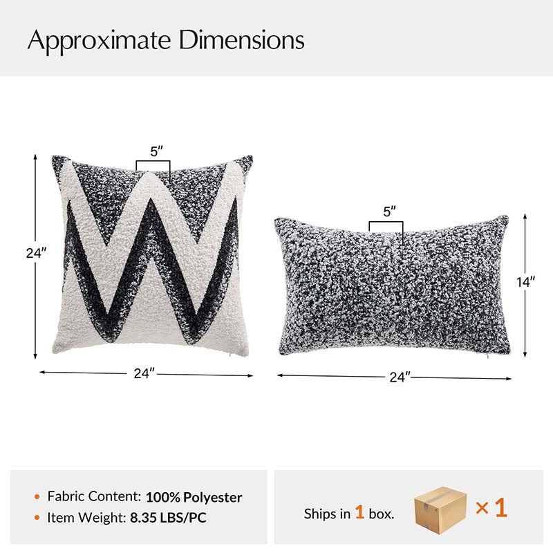 Luxury Decorative Pillow Set of 2 with Inserts