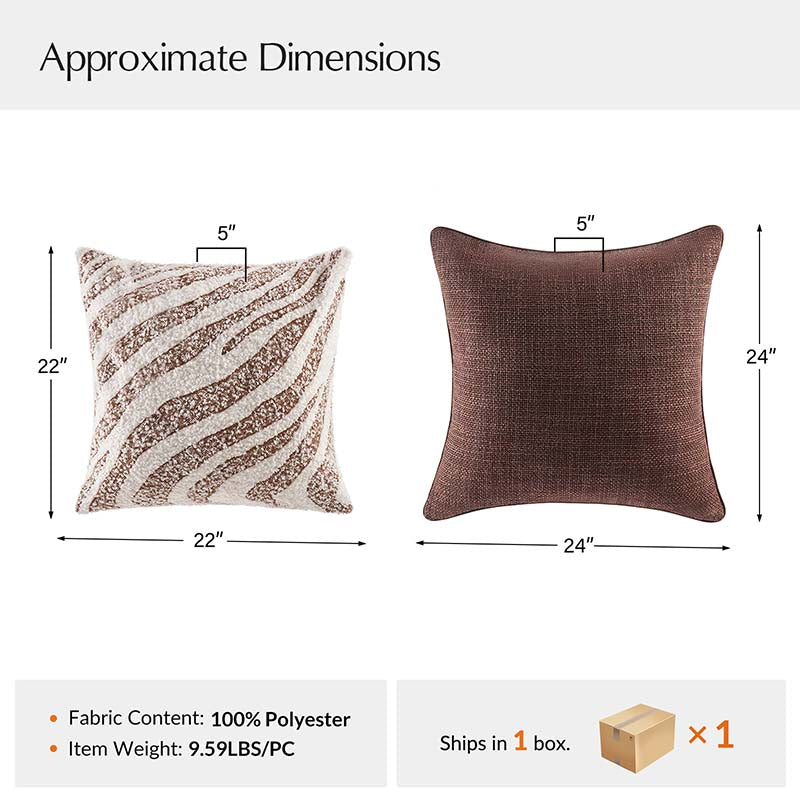 Luxury Decorative Pillow Set of 2 with Inserts