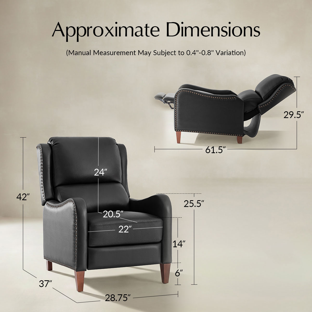 Deliat Genuine Leather Recliner