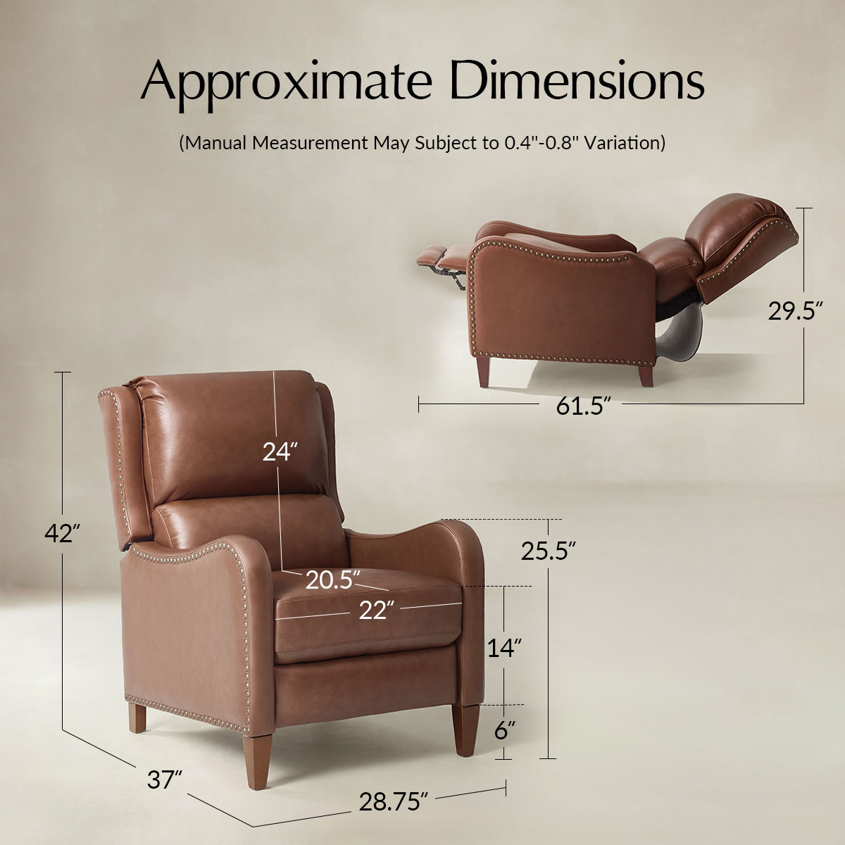 Deliat Genuine Leather Recliner