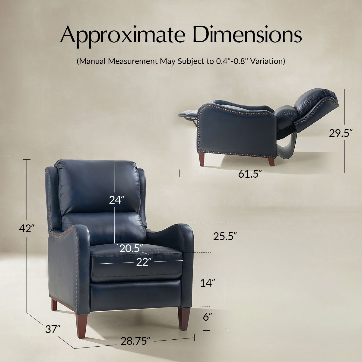 Deliat Genuine Leather Recliner