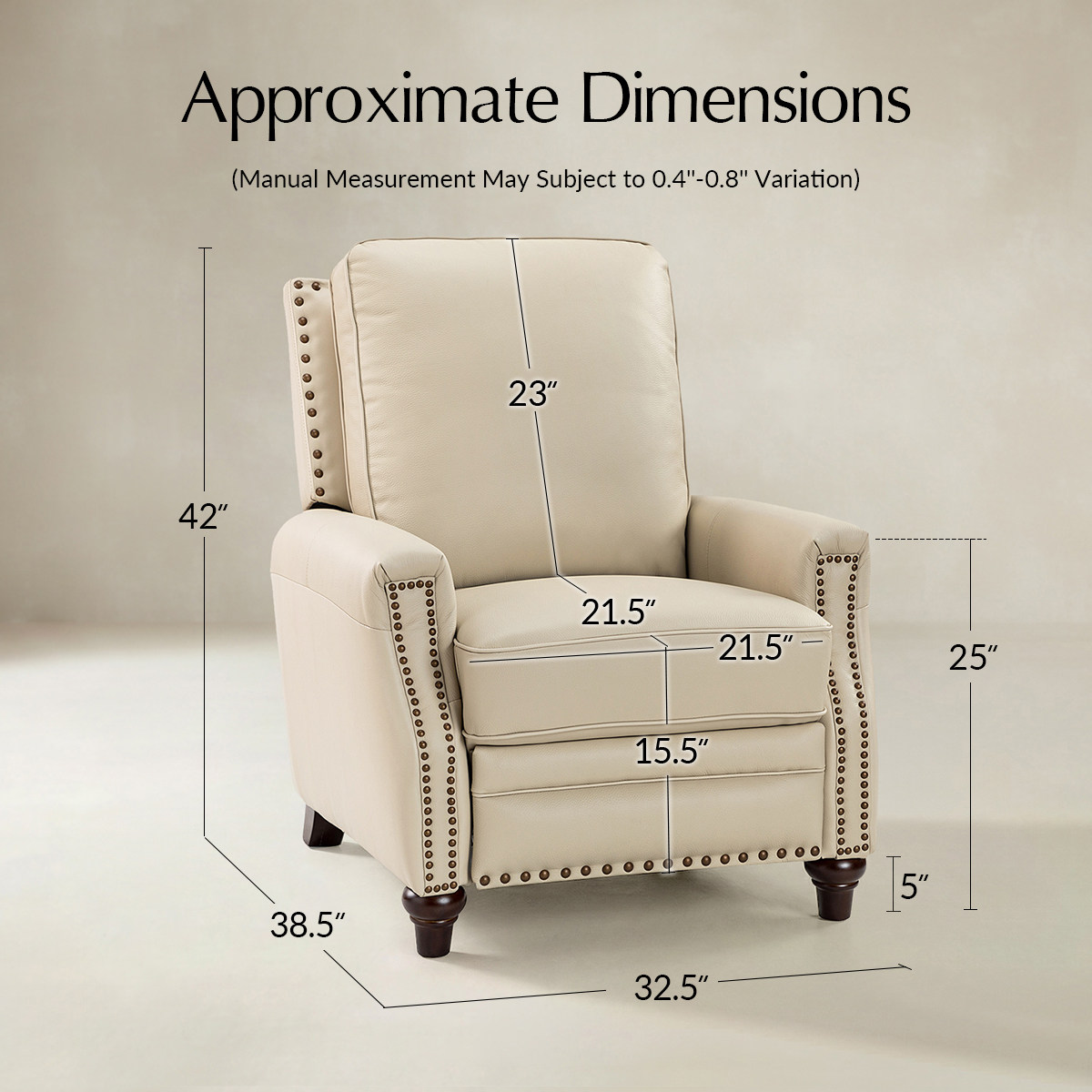 Annabelle Genuine Leather Recliner Chair(Optional Types)