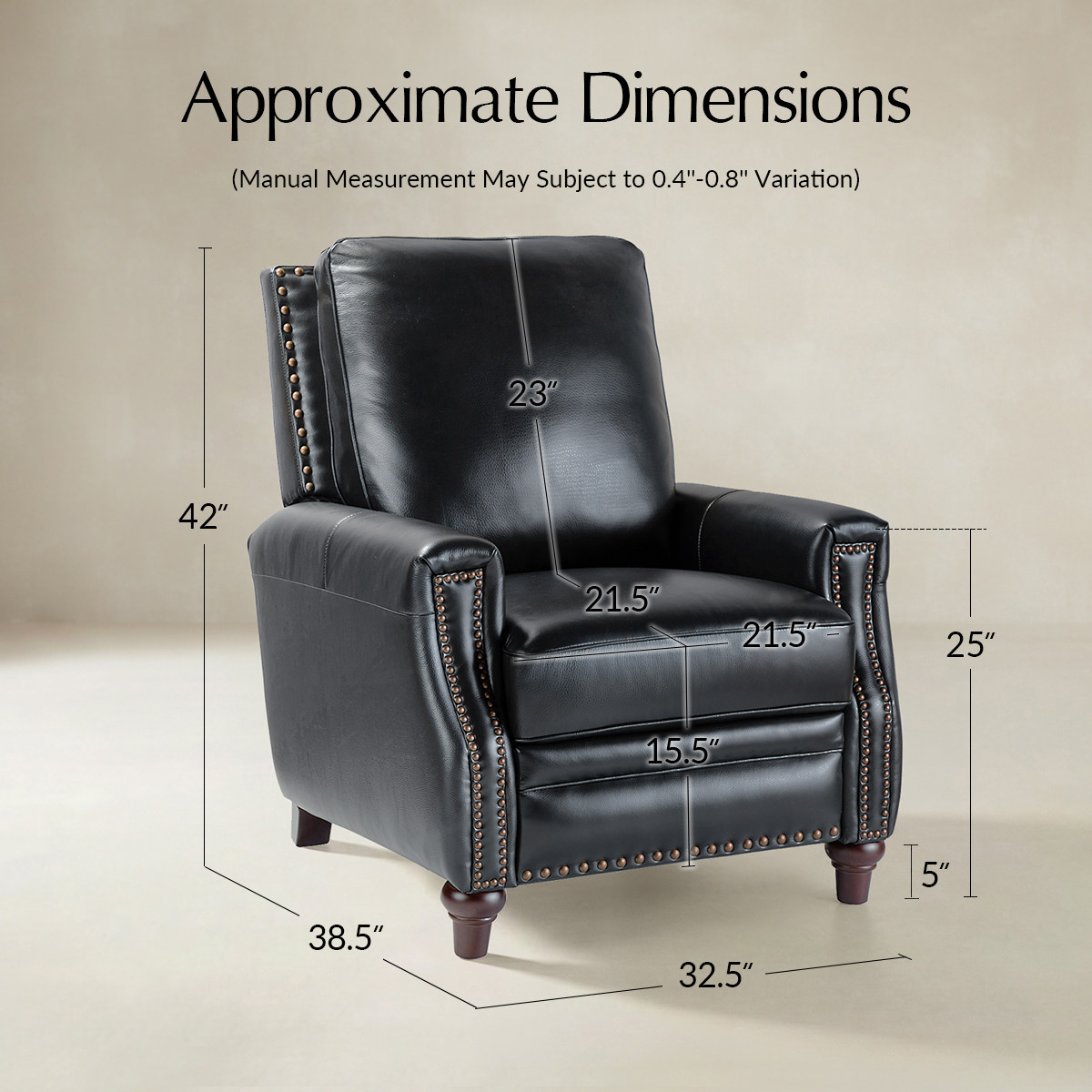 Annabelle Genuine Leather Recliner Chair(Optional Types)