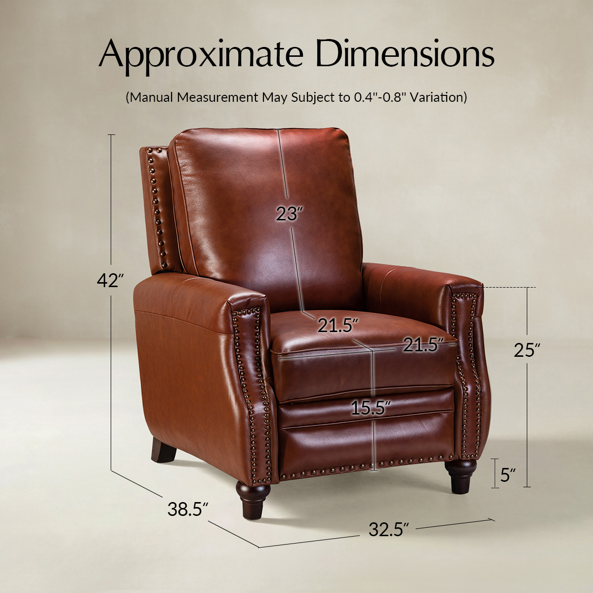 Annabelle Genuine Leather Recliner Chair(Optional Types)