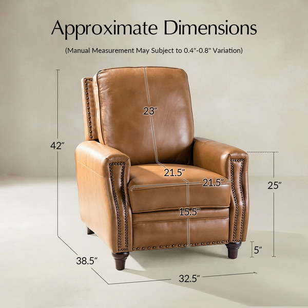 Annabelle Genuine Leather Recliner Chair(Optional Types)