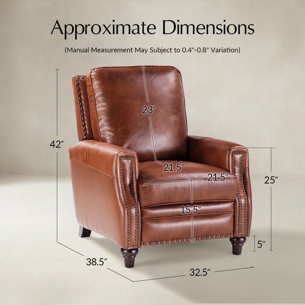 Annabelle Genuine Leather Recliner Chair(Optional Types)