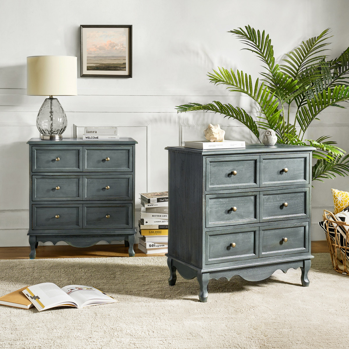 Galatea 30" Tall 3 - Drawer Nightstand Chest With Charging Station(Optional Types)