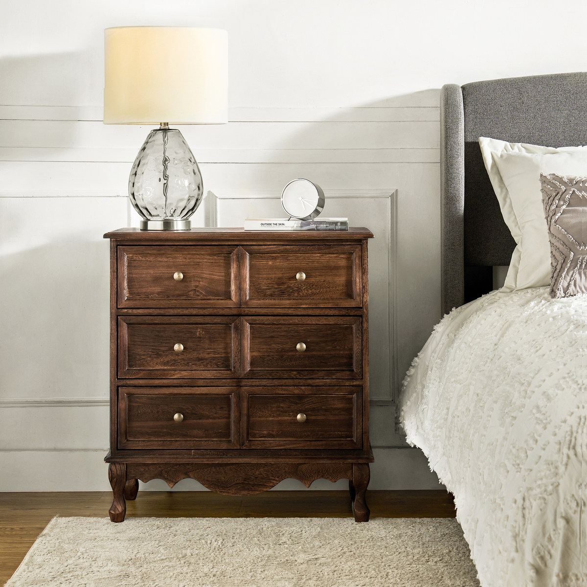 Galatea 30" Tall 3 - Drawer Nightstand Chest With Charging Station(Optional Types)