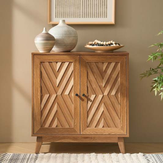 Livius 30" Tall 2-Door Mid-century Modern Accent Cabinet