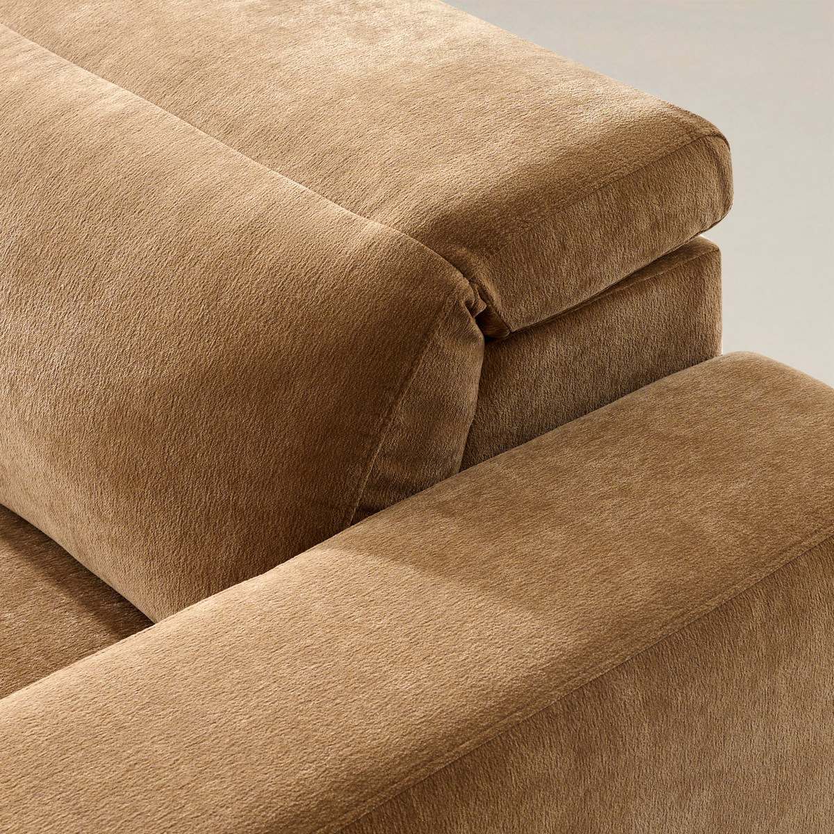 Moussea Modern Chenille Power Reclining Sofa with Sofa Bed Functionality