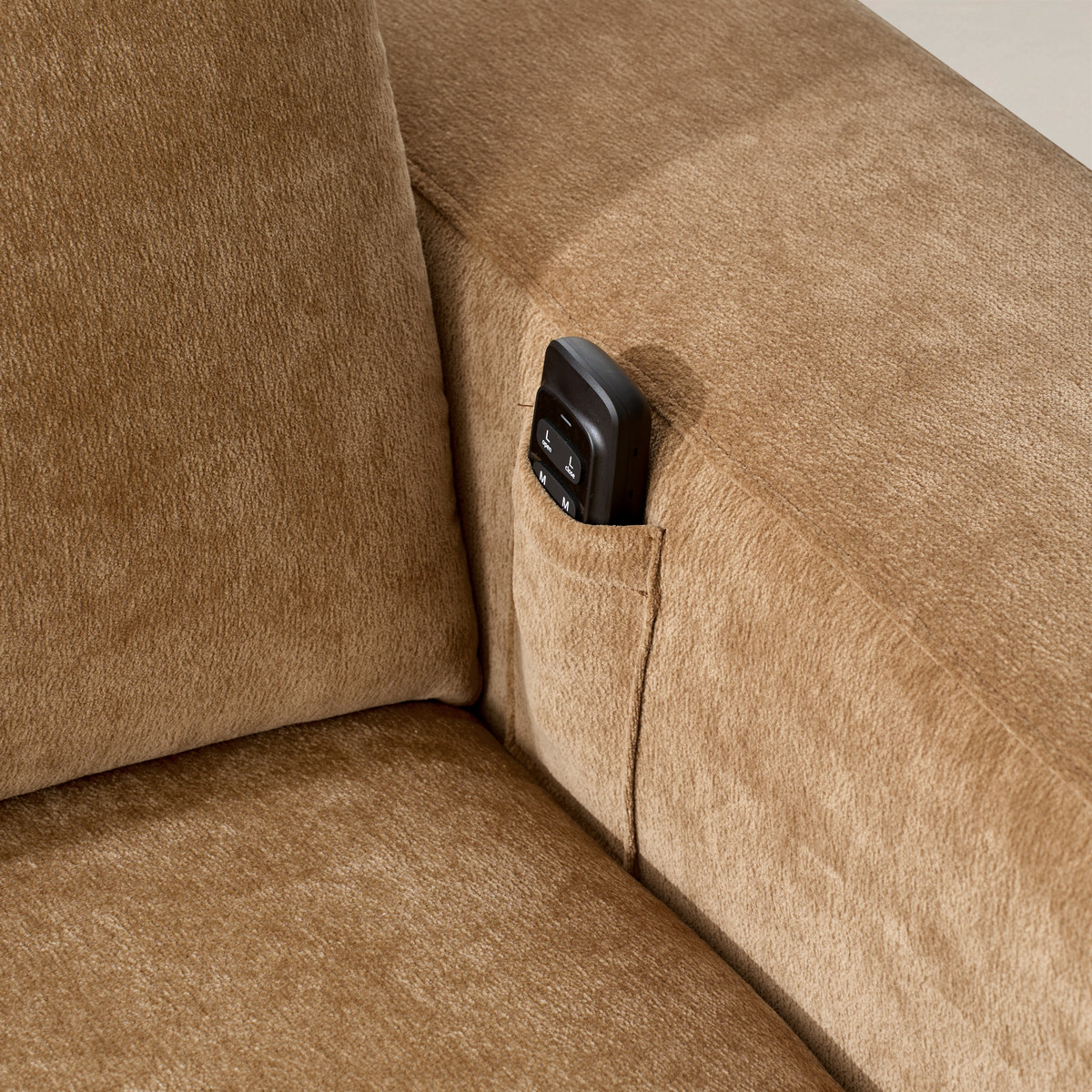Moussea Modern Chenille Power Reclining Sofa with Sofa Bed Functionality
