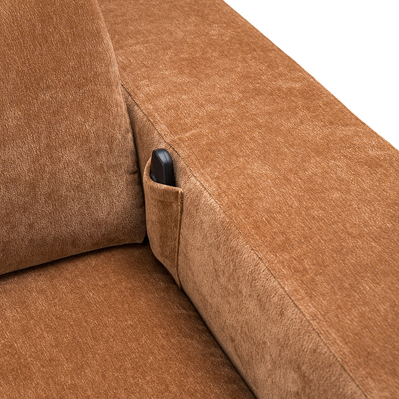Moussea Modern Chenille Power Reclining Sofa with Sofa Bed Functionality