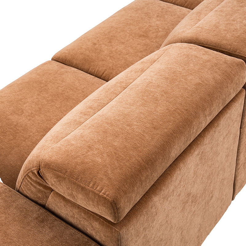 Moussea Modern Chenille Power Reclining Sofa with Sofa Bed Functionality