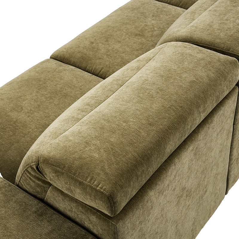 Moussea Modern Chenille Power Reclining Sofa with Sofa Bed Functionality
