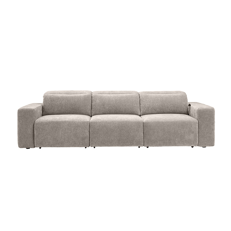 Moussea Modern Chenille Power Reclining Sofa with Sofa Bed Functionality