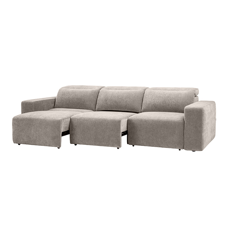 Moussea Modern Chenille Power Reclining Sofa with Sofa Bed Functionality