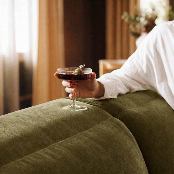 Moussea Modern Chenille Power Reclining Sofa with Sofa Bed Functionality