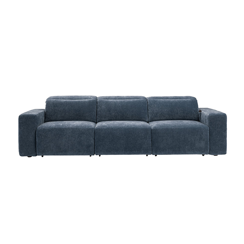 Moussea Modern Chenille Power Reclining Sofa with Sofa Bed Functionality