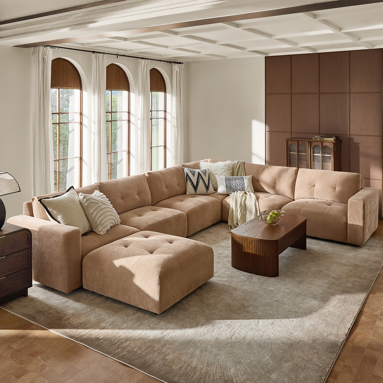 Memosa Deep-Seat Modular Sectional Sofa with Memory Foam — Modern Living Comfort