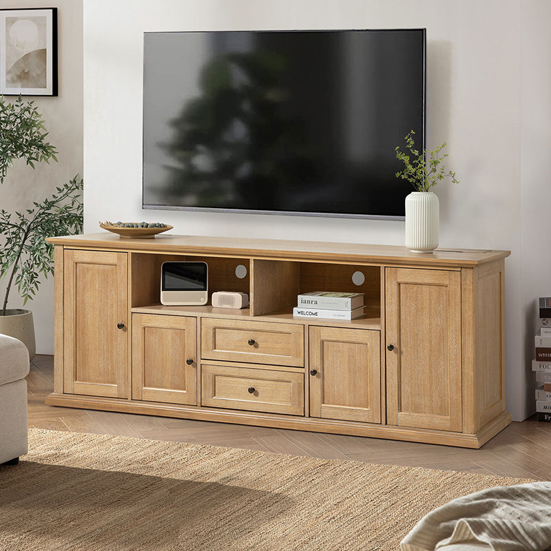 Traditional Storage TV Stand with Built-in Outlets