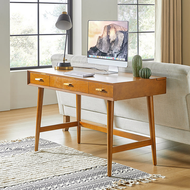 Trevor Mid-Century Modern Computer Office Desk With USB - HULALA HOME
