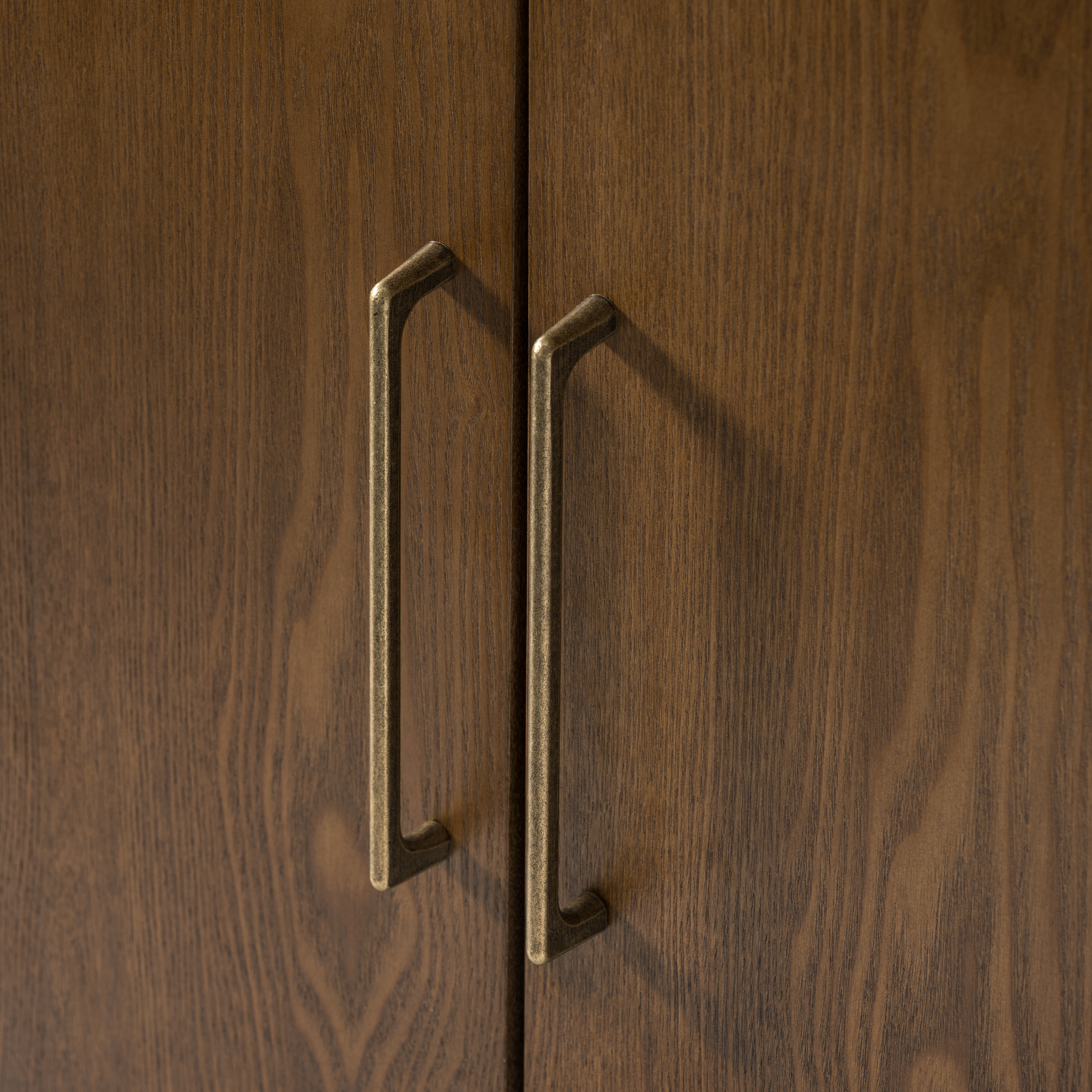 79.25" Glass-Door Display & Storage Cabinet with Adjustable Shelves