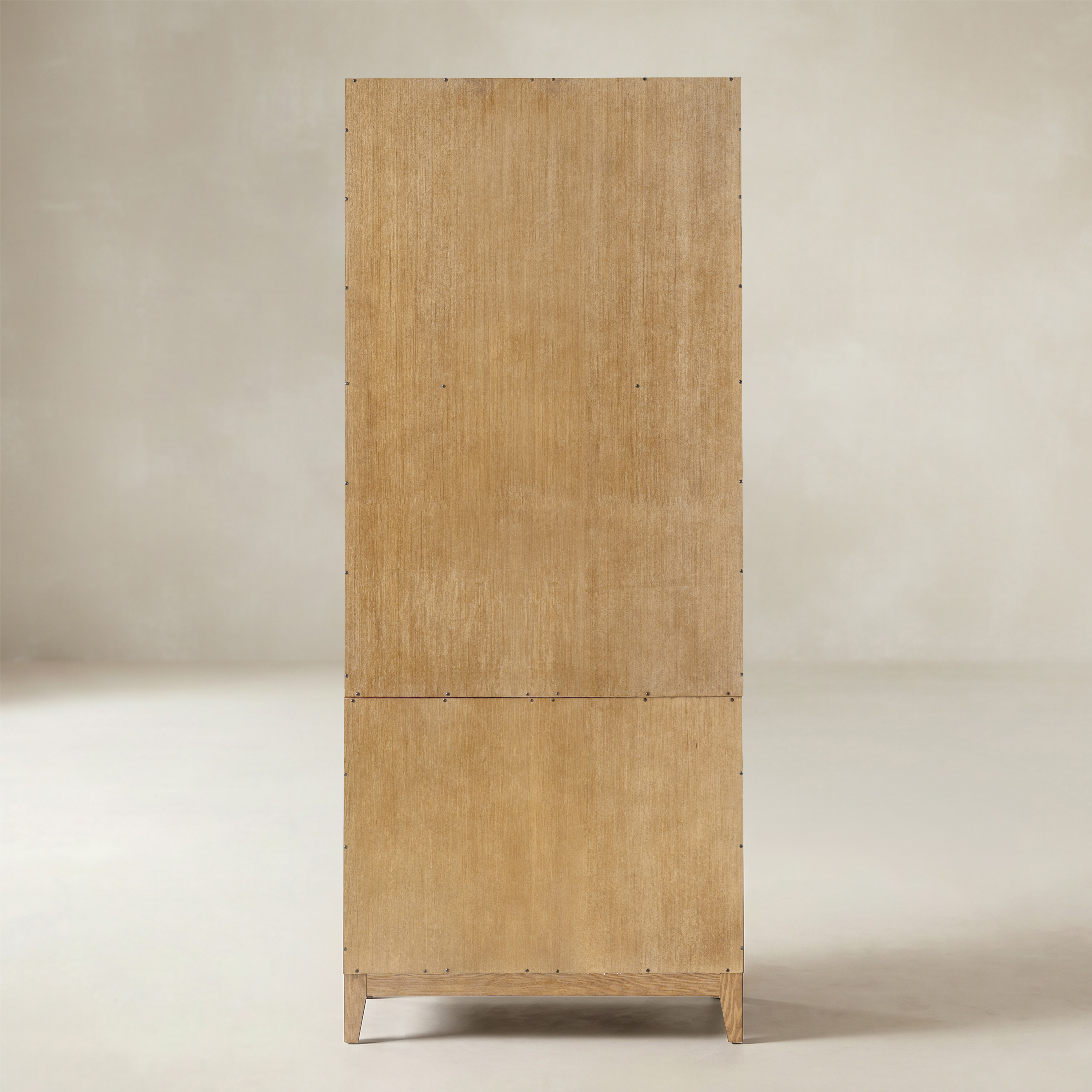 79.25" Glass-Door Display & Storage Cabinet with Adjustable Shelves