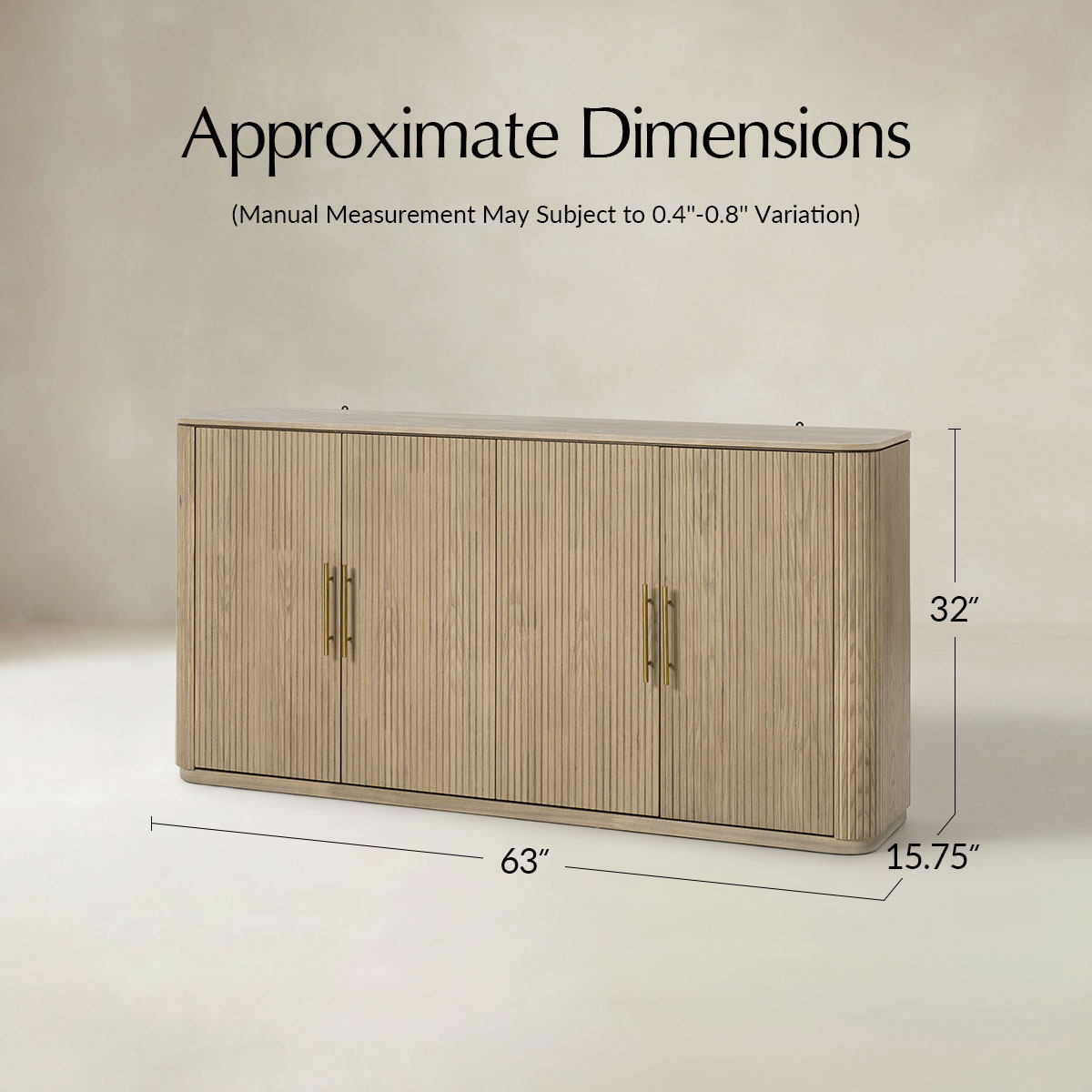 Baggio Fluted Premium Wood Cabinet | Hulala Home