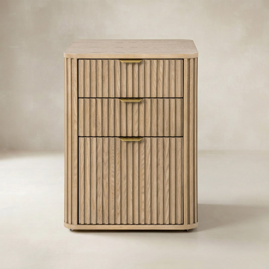 Baggio Modern Fluted File Cabinet