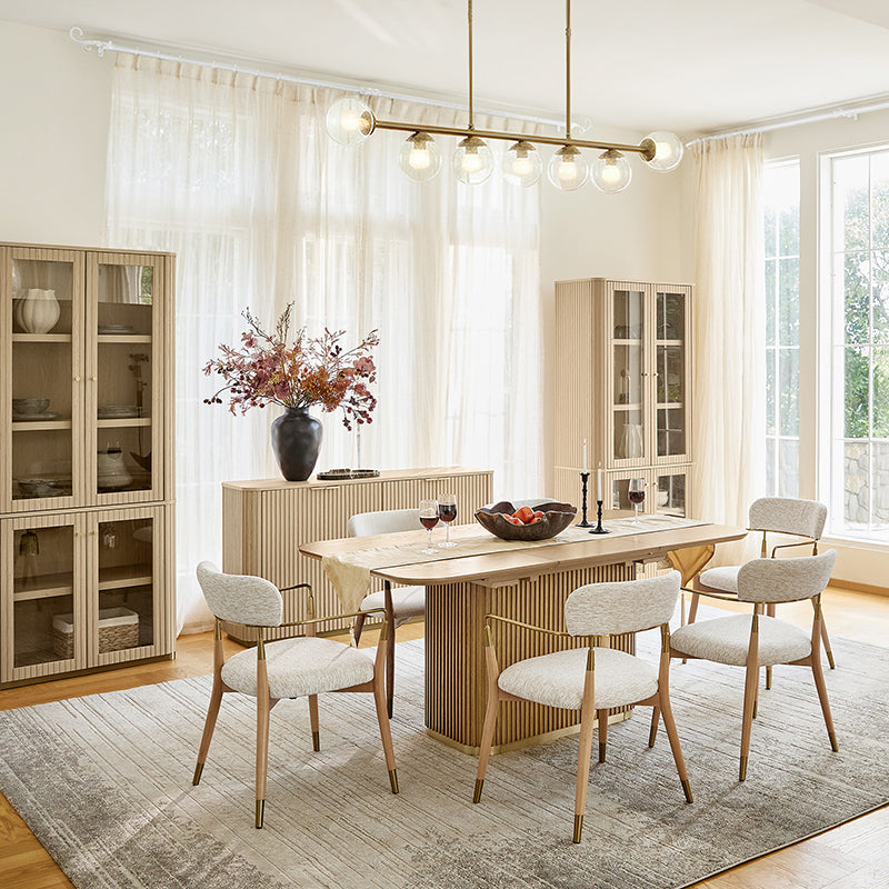 Gustavo 8-Piece Modern American Dining Room Sets - HULALA HOME