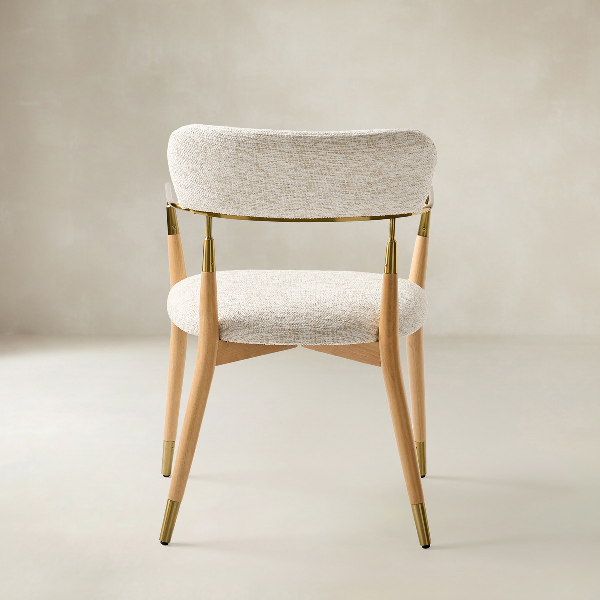 Sabina Modern Dining Chair with Wooden Legs & Metal Armrests ,Set of 2