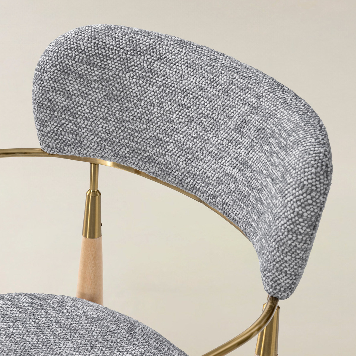 Sabina Modern Dining Chair with Wooden Legs & Metal Armrests ,Set of 2