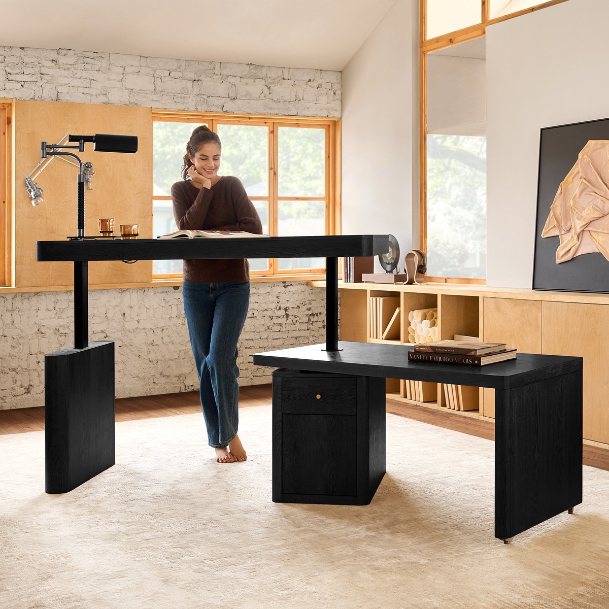 Veritas 360-Degree Rotating Desk Electric Adjustable Standing Desk
