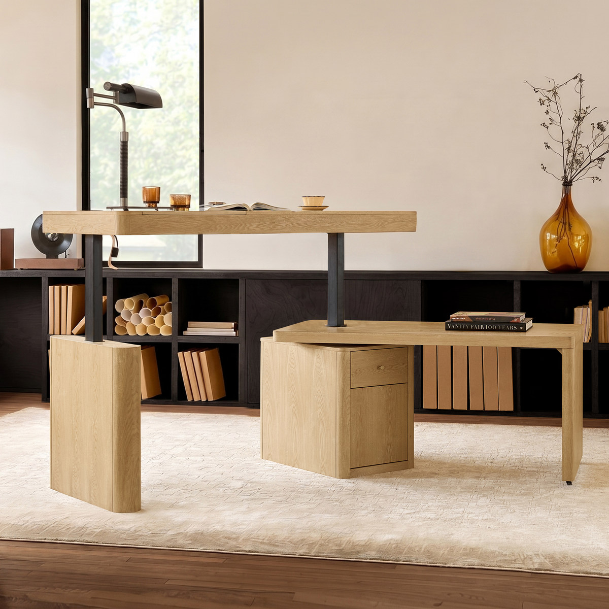 Veritas 360-Degree Rotating Desk Electric Adjustable Standing Desk